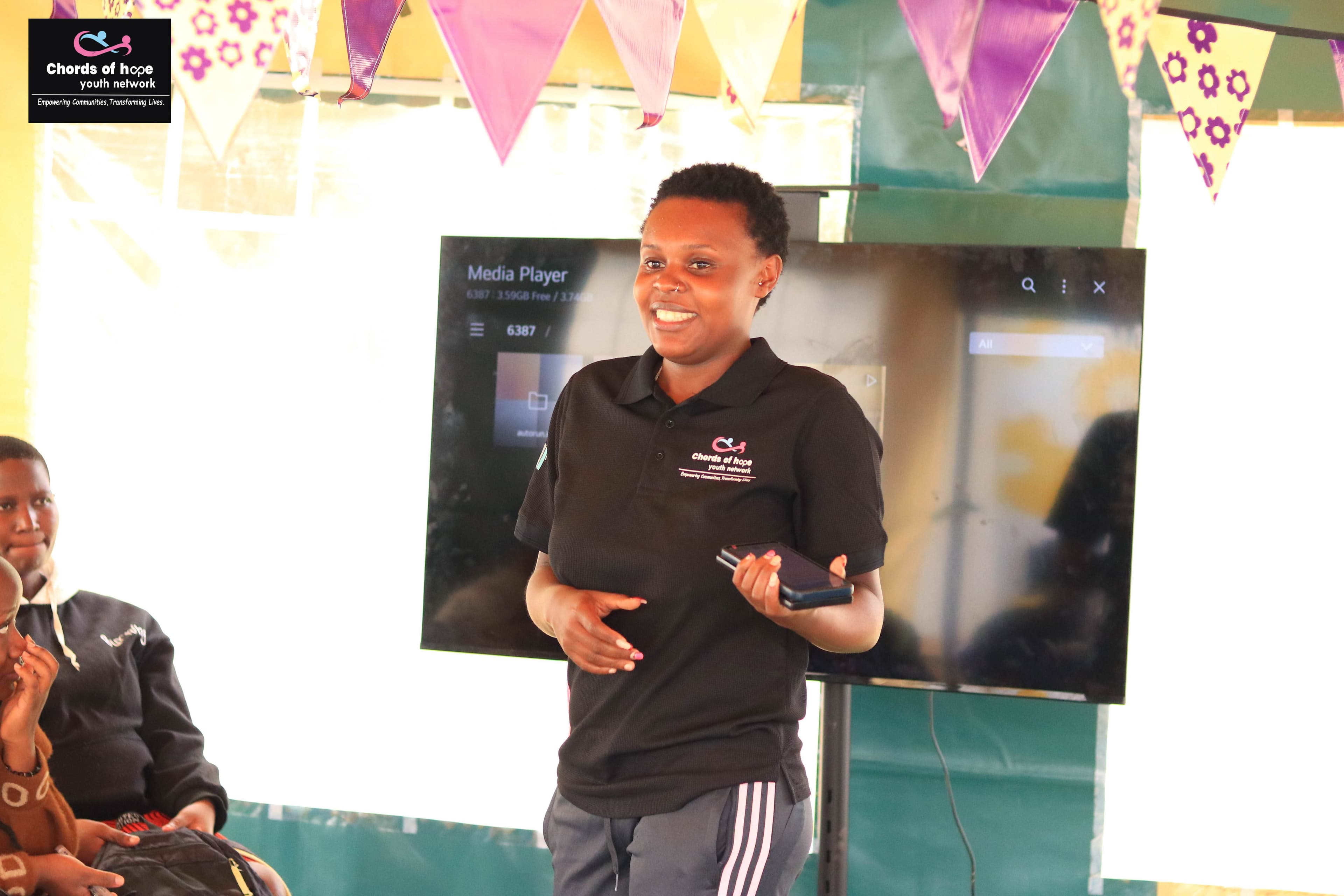 Joyful Kenyan youth gathered together